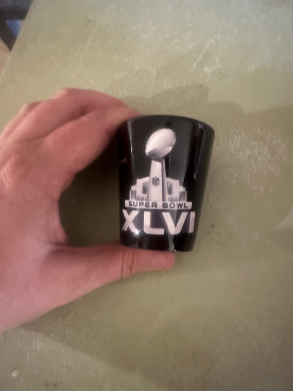 Super Bowl XLVI Indianapolis Black Shot Glass